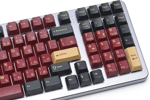 مجموعة Drop + Redsuns GMK Red Samurai Keycap للوحات المفاتيح كاملة الحجم - متوافقة مع مفاتيح Cherry MX واستنساخها (مجموعة تخطيط 1800 و113 مفتاحًا) in Kuwait