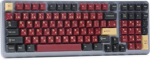 مجموعة Drop + Redsuns GMK Red Samurai Keycap للوحات المفاتيح كاملة الحجم - متوافقة مع مفاتيح Cherry MX واستنساخها (مجموعة تخطيط 1800 و113 مفتاحًا) in Kuwait