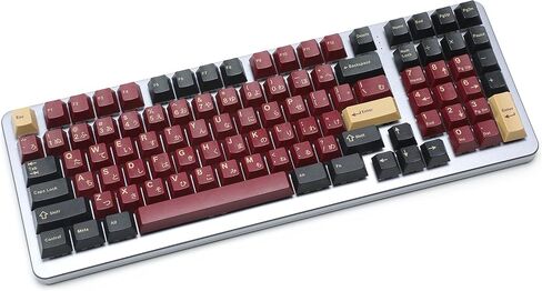 مجموعة Drop + Redsuns GMK Red Samurai Keycap للوحات المفاتيح كاملة الحجم - متوافقة مع مفاتيح Cherry MX واستنساخها (مجموعة تخطيط 1800 و113 مفتاحًا) in Kuwait