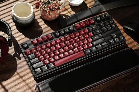 مجموعة Drop + Redsuns GMK Red Samurai Keycap للوحات المفاتيح كاملة الحجم - متوافقة مع مفاتيح Cherry MX واستنساخها (مجموعة تخطيط 1800 و113 مفتاحًا) in Kuwait