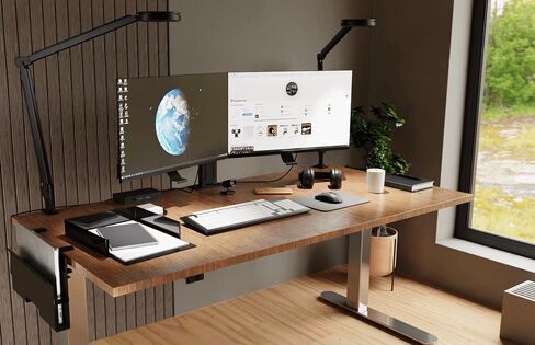 HAVYO Side-Mount Laptop Desk Stand fits: Dell/Acer/ASUS/XPS/MacBook/Surface/Lenovo/HP/Gaming Laptops (up to 16 inches) -Aluminum Made in Kuwait