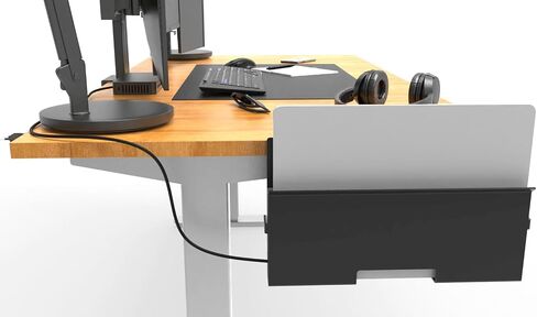 HAVYO Side-Mount Laptop Desk Stand fits: Dell/Acer/ASUS/XPS/MacBook/Surface/Lenovo/HP/Gaming Laptops (up to 16 inches) -Aluminum Made in Kuwait