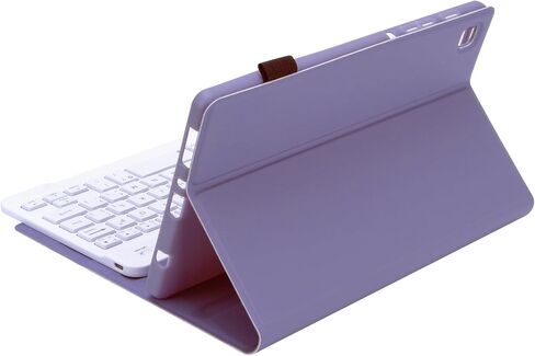 Lrufodya Keyboard Case for Samsung Galaxy Tab A7 Lite 8.7" 2021, Candy Colors Detachable Wireless Keyboard with Slim Cover for Model SM-T220 T225 T227 (Purple) in Kuwait