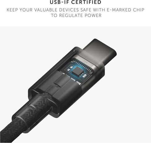 Native Union Type-C Belt Cable Pro - USB-C to USB-C 8ft Ultra-Strong Charging Cable with Leather Strap Compatible with MacBook Pro 2017-2020, MacBook Pro 13" M1/ M2, Air 13" M1, Surface Go 3 (Zebra) in Saudi Arabia