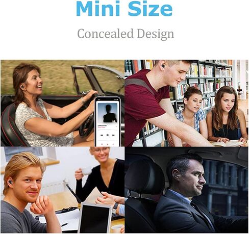 MALIHOO Mini Bluetooth Single Earbud سماعات رأس لاسلكية صغيرة غير مرئية، سماعة أذن واحدة مع وقت تشغيل لمدة 6 ساعات لهواتف iPhone والهواتف الذكية التي تعمل بنظام Android والكمبيوتر الشخصي والتلفزيون الصوتي in Saudi Arabia