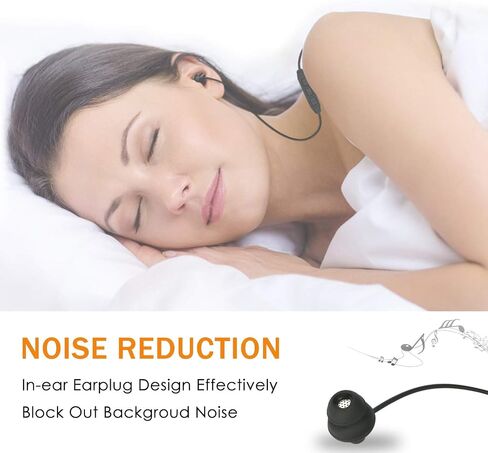 GOOJODOQ Bluetooth Sleep Headphones Bluetooth 4.2 Wireless Soft in-Ear Sleeping Earbuds, 18 Hours Music time, Wireless Sleep Headsets for Insomnia, Side Sleeper, Gym, Relaxation and Sports-Black in Kuwait