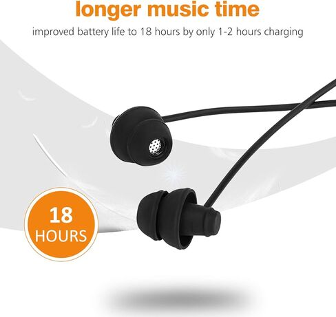 GOOJODOQ Bluetooth Sleep Headphones Bluetooth 4.2 Wireless Soft in-Ear Sleeping Earbuds, 18 Hours Music time, Wireless Sleep Headsets for Insomnia, Side Sleeper, Gym, Relaxation and Sports-Black in Kuwait