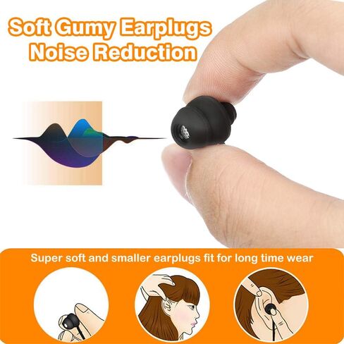 GOOJODOQ Bluetooth Sleep Headphones Bluetooth 4.2 Wireless Soft in-Ear Sleeping Earbuds, 18 Hours Music time, Wireless Sleep Headsets for Insomnia, Side Sleeper, Gym, Relaxation and Sports-Black in Kuwait
