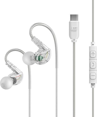 سماعات أذن سلكية رياضية MEE audio M6، سماعات أذن عازلة للضوضاء، سماعات مقاومة للعرق للجري/صالة الألعاب الرياضية/التمرينات مع صوت جهير ديناميكي محسّن، خطافات أذن سلكية للذاكرة، قابس مقبس 3.5 مم (أسود) in Kuwait