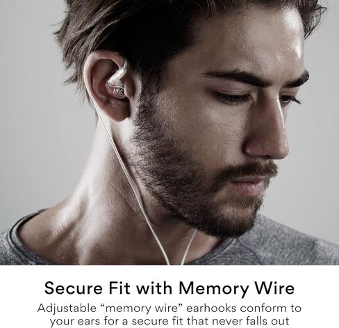 سماعات أذن سلكية رياضية MEE audio M6، سماعات أذن عازلة للضوضاء، سماعات مقاومة للعرق للجري/صالة الألعاب الرياضية/التمرينات مع صوت جهير ديناميكي محسّن، خطافات أذن سلكية للذاكرة، قابس مقبس 3.5 مم (أسود) in Kuwait