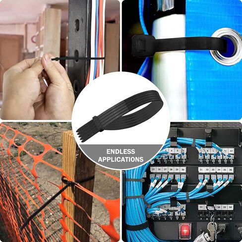 Bolt Dropper 4" Black Zip Cable Ties (1000 Pack), 18lbs Tensile Strength - Heavy Duty, Self-Locking Premium Nylon Cable Wire Ties for Indoor and Outdoor by Bolt Dropper (4 inches) in Kuwait
