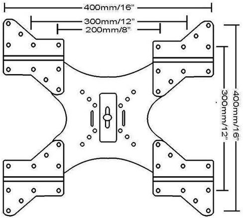 VideoSecu Mount Adapter Plate LED LCD Plasma 3D TV Wall Mount Bracket Extender VESA 200 to 300/400/400x200, Mount Accessory MLEB 1UU in Kuwait