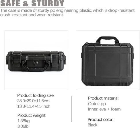 YETEETH Mini 3 Pro/Mini 3 Hard Case, Waterproof Pressure Resistant Carrying Case for DJI Mini 3 Pro/Mini 3 Accessories - Fits Latest DJI RC (Not Included Neck Strap) in Kuwait