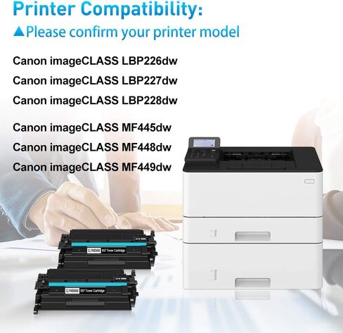 استبدال خرطوشة الحبر 057 المتوافقة مع CLYWENSS لخرطوشة الحبر Canon 057 CRG-057 للاستخدام مع طابعة Canon ImageCLASS MF445dw LBP226dw LBP228dw LBP227dw MF448dw (عبوتان) in Kuwait