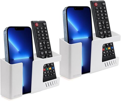 D3 Wall Mount Phone Holder, Punch-Free Wall-Mounted Mobile Phones Charging to Stand, Sticky Remote Control Storage Box Bedside Lazy Mobile Phone Rack, Multipurpose Storage Box (2 Pack-Blue) in Saudi Arabia