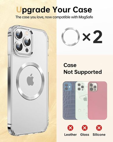 Gospire Magsafe Wallet with Ring for iPhone 15/14/13/12 Series, Magsafe Wallet Glitter with Credit Card RFID Blocking & 360°Rotation Stand, Magsafe Card Holder Compatible with MagSafe Cases - Gold in Kuwait