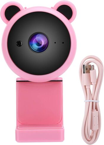 كاميرا ويب رقمية بدقة 1080 بكسل، كاميرا كمبيوتر رقمية HD بمنفذ USB، كاميرا ويب لتسجيل الفيديو، ميكروفون مدمج للبث المباشر (بينك) in Kuwait