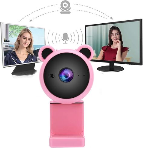كاميرا ويب رقمية بدقة 1080 بكسل، كاميرا كمبيوتر رقمية HD بمنفذ USB، كاميرا ويب لتسجيل الفيديو، ميكروفون مدمج للبث المباشر (بينك) in Kuwait