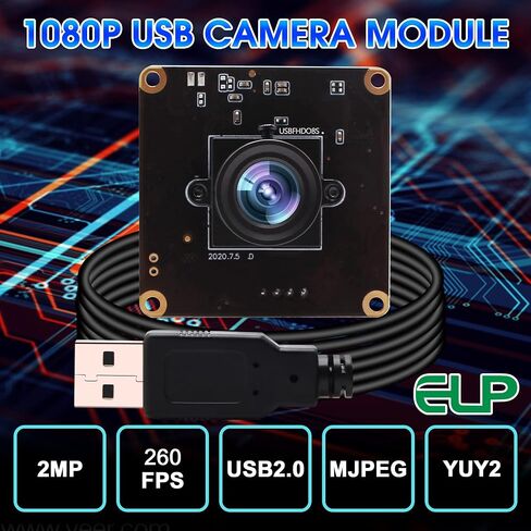 ELP 2MP وحدة كاميرا USB عالية السرعة للكمبيوتر 1080P Mini UVC USB2.0 لوحة كاميرا ويب CMOS OV4689 فيديو CCTV كاميرا كمبيوتر صناعية للكمبيوتر المحمول إطار عالي 260 إطارًا في الثانية 120 إطارًا في الثانية 60 إطارًا في الثانية كاميرا Lightburn in Saudi Arabia