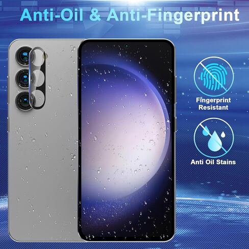 CWQZGUF 2+2 واقي شاشة للخصوصية لهاتف Galaxy S23 FE - عبوتان من فيلم الخصوصية + عبوتين من عدسات الكاميرا من الزجاج المقسى، خالٍ من الفقاعات عالية الوضوح، حماية ضد التجسس لهاتف Samsung S23 FE 5G in Kuwait