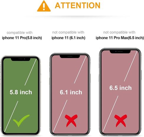 KIHUWEY متوافق مع محفظة iPhone 11 Pro مع حامل بطاقة الائتمان، غطاء حماية متين من الجلد الفاخر بمشبك مغناطيسي لهاتف iPhone 11 Pro 5.8 بوصة (أسود) in Kuwait