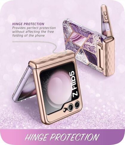 حافظة i-Blason Cosmo لهاتف Samsung Galaxy Z Flip 5 مع حماية مفصلية، [واقي شاشة أمامي مدمج] حافظة واقية أنيقة ونحيفة (أخضر) in Kuwait