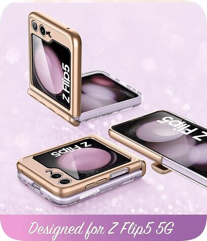 حافظة i-Blason Cosmo لهاتف Samsung Galaxy Z Flip 5 مع حماية مفصلية، [واقي شاشة أمامي مدمج] حافظة واقية أنيقة ونحيفة (أخضر) in Kuwait