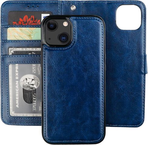 Bocasal Detachable Wallet Case Card Holder for iPhone 13 Mini, Brown in Kuwait