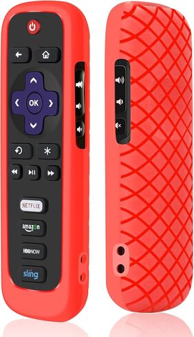 Remote Case for Roku, Battery Cover for TCL Smart TV Steaming Stick, Silicone Protective Controller Remote Cover Universal Sleeve Skin Black in Kuwait