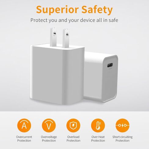 30W PD USB C Fast Charger, Looptimo Fast Charging Power Charger for Google Pixel 8 Pro/8/7 Pro/7/6a/6 Pro/6/5a/5/4, Samsung Galaxy S22/Plus/Ultra Android Phones, 6.6ft Type C Rapid Charging Cable in Kuwait