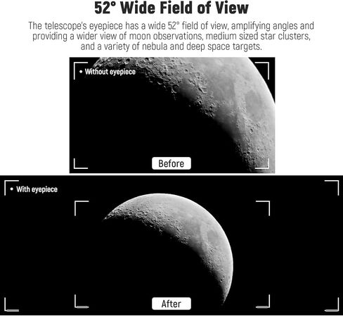 NEEWER 1.25" Wide Angle Telescope Eyepiece, 52 Degree Wide Apparent Field Lens with 38mm Focal, Multiple Coated HD Optical Glass 4 Elements Standard 1.25" Interface for Astronomy Telescope, LS-T12 in Saudi Arabia