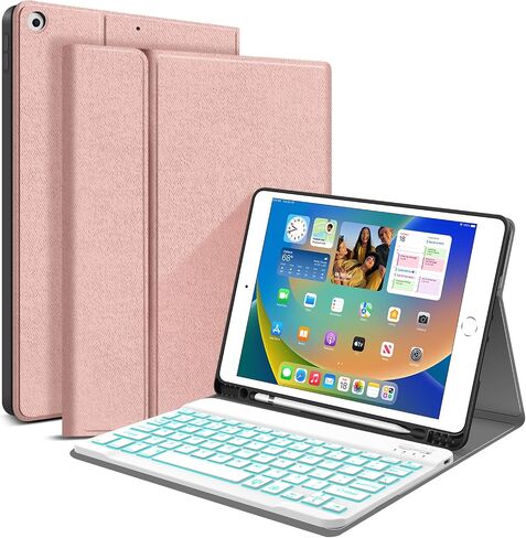 JUQITECH Keyboard Case for iPad 9th 8th 7th Gen 10.2 Inch, Pencil Holder in Kuwait