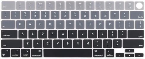 Batianda Premium Gradient Color Keyboard Cover for M2 Chip MacBook Air 15 inch 2023 & MacBook Air 13.6" 2022 Model A2681 Soft-Touch Silicone Protective Skin,Gradient Green in Kuwait