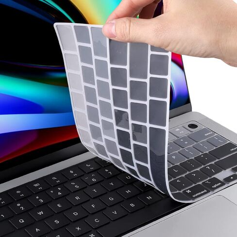 Batianda Premium Gradient Color Keyboard Cover for M2 Chip MacBook Air 15 inch 2023 & MacBook Air 13.6" 2022 Model A2681 Soft-Touch Silicone Protective Skin,Gradient Green in Kuwait