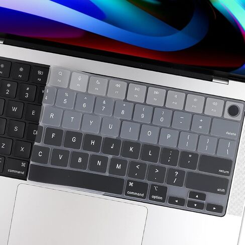 Batianda Premium Gradient Color Keyboard Cover for M2 Chip MacBook Air 15 inch 2023 & MacBook Air 13.6" 2022 Model A2681 Soft-Touch Silicone Protective Skin,Gradient Green in Kuwait