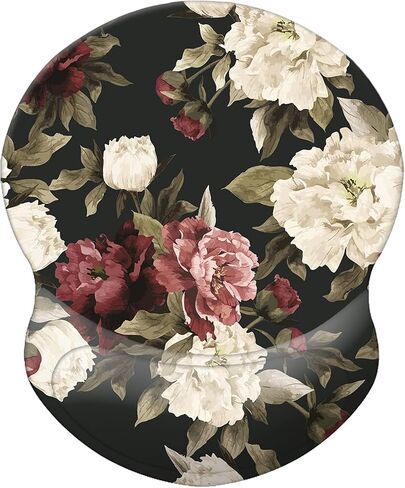 Ergonomic Mouse Pad with Wrist Support, Pain Relief Comfort Wrist Rest Pad with Non-Slip PU Base for Gaming, Home, Office & Travel (Pretty Flowers) in Kuwait