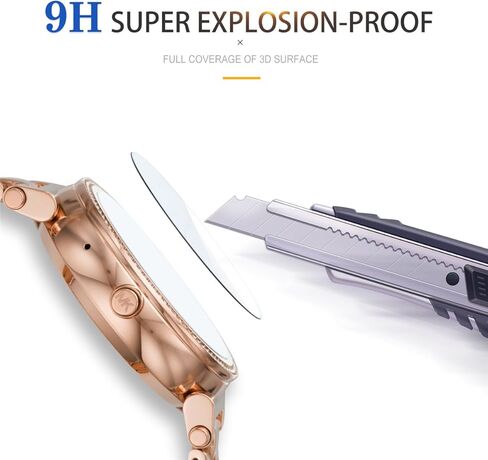 Diruite 4-Pack for Michael Kors Access Sofie Tempered Glass Screen Protector for MK Sofie Smart Watch [Anti-Scratch] [Perfectly Fit] [Optimized Version] in Kuwait