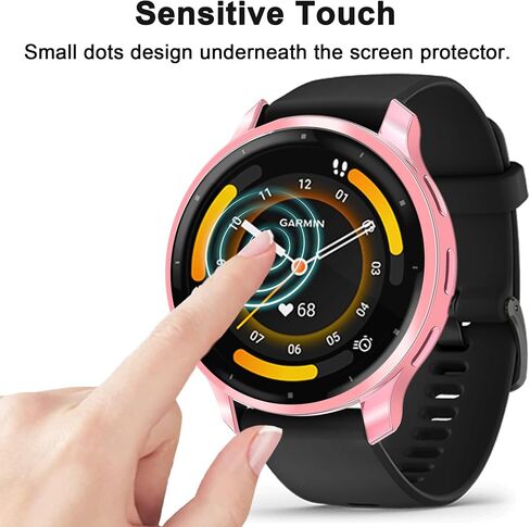 6 عبوات من واقي شاشة الساعة لـ Garmin Venu3S مقاس 41 ملم، حافظة ناعمة من مادة TPU وغطاء حماية كامل وممتص للصدمات مرن لساعة Garmin VENU3S الذكية in Kuwait