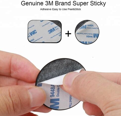 SALEX Replacement Metal Plates Set 16 Pack for Magnetic Car Mount. Kit of 16 Magnets for Back of Phone Case. Black Rectangular Iron Stickers Without Holes Discs. 3M Adhesive Backing Steel Sheets. in Kuwait