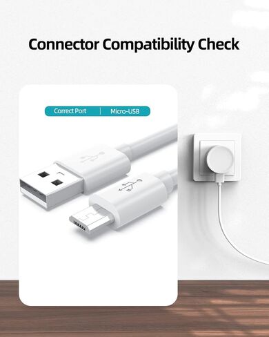 سلك طاقة USB صغير 10 واط مناسب لـ Google Nest Cam داخلي سلك الطاقة مهايئ شاحن العرض (غير مناسب لـ USB C) in Saudi Arabia