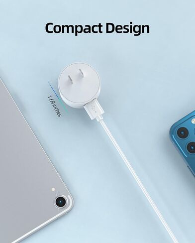 سلك طاقة USB صغير 10 واط مناسب لـ Google Nest Cam داخلي سلك الطاقة مهايئ شاحن العرض (غير مناسب لـ USB C) in Saudi Arabia