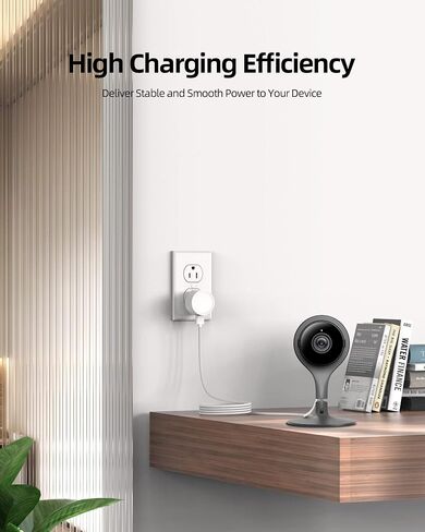 سلك طاقة USB صغير 10 واط مناسب لـ Google Nest Cam داخلي سلك الطاقة مهايئ شاحن العرض (غير مناسب لـ USB C) in Saudi Arabia