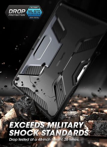 حافظة سلسلة SUPCASE Unicorn Beetle Pro لجهاز Microsoft Surface Pro 9 (2022)، مع حافظة واقية متينة بمسند مدمج متوافقة مع لوحة مفاتيح النوع (أسود) in Saudi Arabia