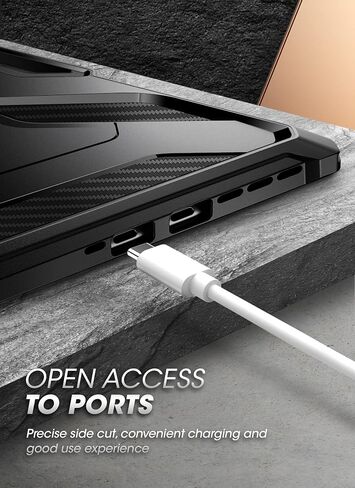 حافظة سلسلة SUPCASE Unicorn Beetle Pro لجهاز Microsoft Surface Pro 9 (2022)، مع حافظة واقية متينة بمسند مدمج متوافقة مع لوحة مفاتيح النوع (أسود) in Saudi Arabia