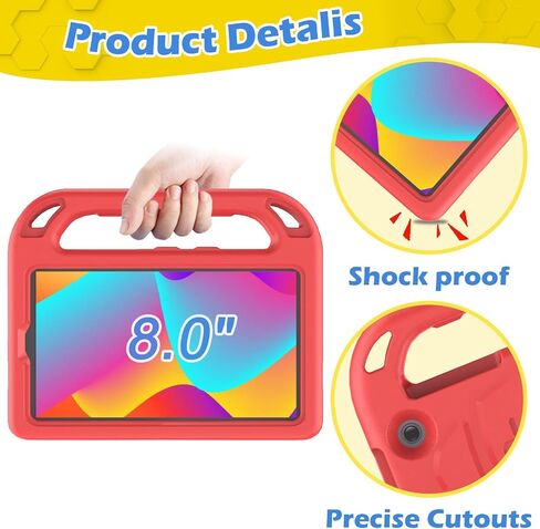 AVAWO TCL Tab 8 LE (9137w) / Tab 8 WiFi (9132x) 2023 Case for Kids, Children Friendly, Boys and Girls EVA Handle Stand Shockproof Tablet Cover for TCL Tab 8 LE/WiFi -Blue in Kuwait