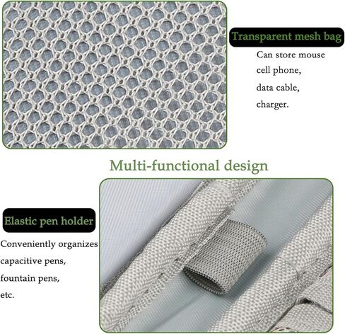 حقيبة حمل منظم الكمبيوتر اللوحي، حماية وأنيقة لأجهزة الكمبيوتر اللوحية مقاس 9-11 بوصة، بما في ذلك iPad Pro 11 (2018-2022)، iPad 10.9 (الجيل العاشر)، iPad Air (5/4th Gen)، Galaxy Tab A8/A7/S8/S7 (النعناع الأخضر-11) in Kuwait