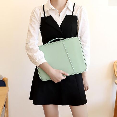 حقيبة حمل منظم الكمبيوتر اللوحي، حماية وأنيقة لأجهزة الكمبيوتر اللوحية مقاس 9-11 بوصة، بما في ذلك iPad Pro 11 (2018-2022)، iPad 10.9 (الجيل العاشر)، iPad Air (5/4th Gen)، Galaxy Tab A8/A7/S8/S7 (النعناع الأخضر-11) in Kuwait