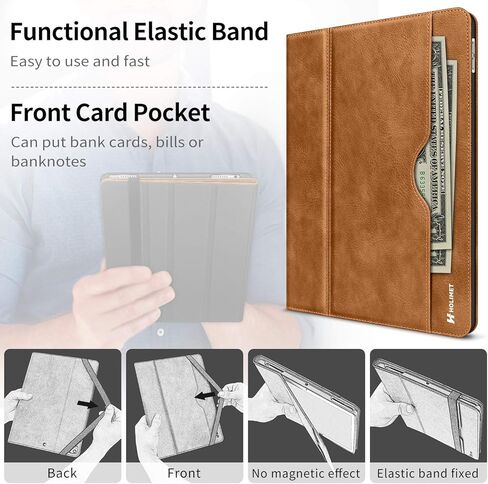 iPad 9th Generation Case 2021, iPad 8th/7th Generation Case 2020/2019 with Pencil Holder Also Fit iPad Air 3th Gen 2019/iPad Pro 10.5 inch 2017 PU Leather Shockproof Cover with Pocket Strap in Kuwait