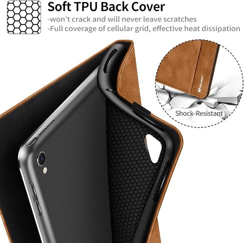 iPad 9th Generation Case 2021, iPad 8th/7th Generation Case 2020/2019 with Pencil Holder Also Fit iPad Air 3th Gen 2019/iPad Pro 10.5 inch 2017 PU Leather Shockproof Cover with Pocket Strap in Kuwait