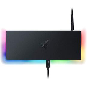 Razer Thunderbolt 4 Dock (أسود) 10 منافذ إخراج عرض مزدوج 4K أو فردي 8K مع إضاءة Chroma RGB (متجددة) in Saudi Arabia